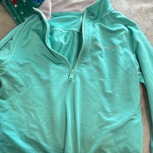 Vineyard Vines Aqua Quarter-Zip Pullover